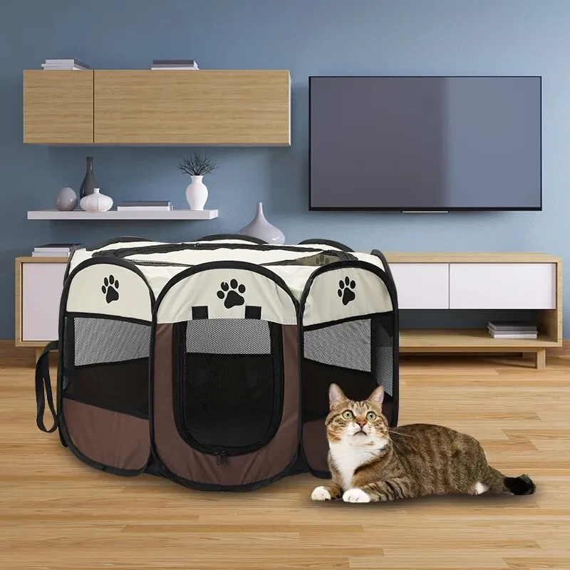 Portable Pet Tent Shelter Offers Cozy Home for Cats and Dogs