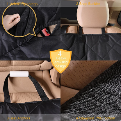 Double Zipper Waterproof Pet Car Seat Extender Ensures Safe Travel