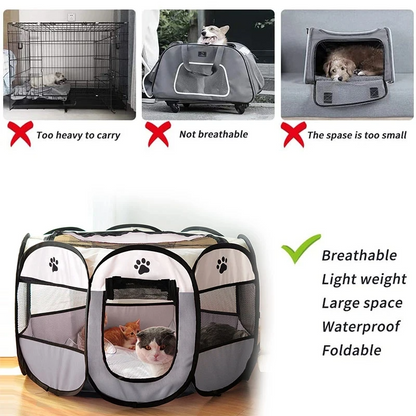 Portable Pet Tent Shelter Offers Cozy Home for Cats and Dogs