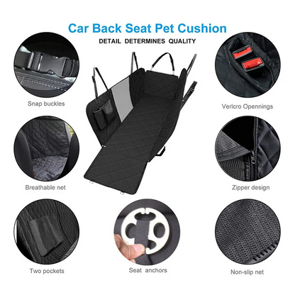 Double Zipper Waterproof Pet Car Seat Extender Ensures Safe Travel