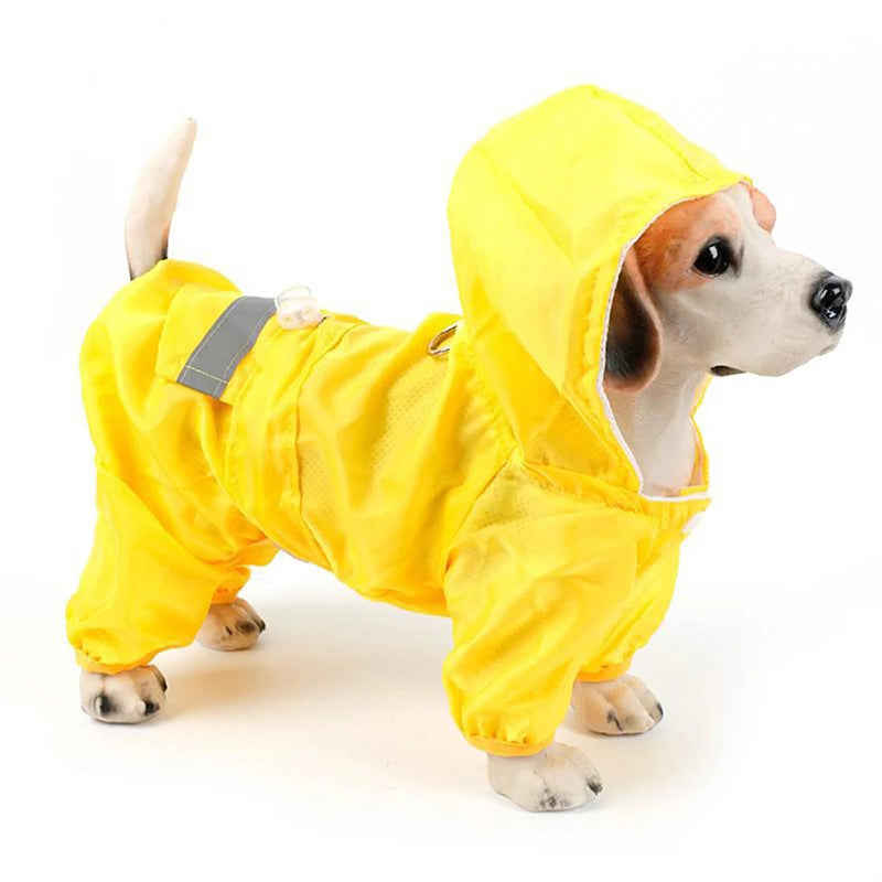 Hooded Dog Jacket Raincoat Waterproof with FREE BOOTS