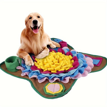 Pet Training Mat Offers Sniffing Stress Relief and Slow Feeding Blanket