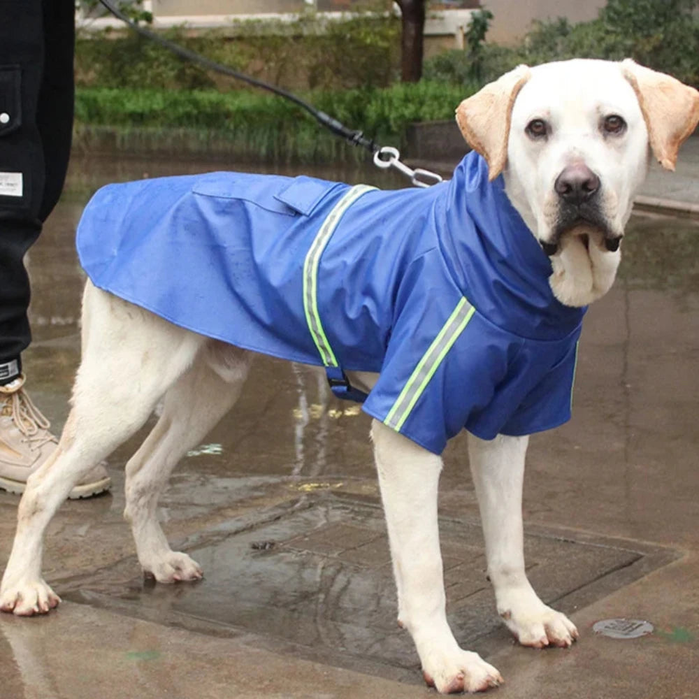 Large Reflective Dog Raincoat Durable & Hooded (FREE BOOTS)