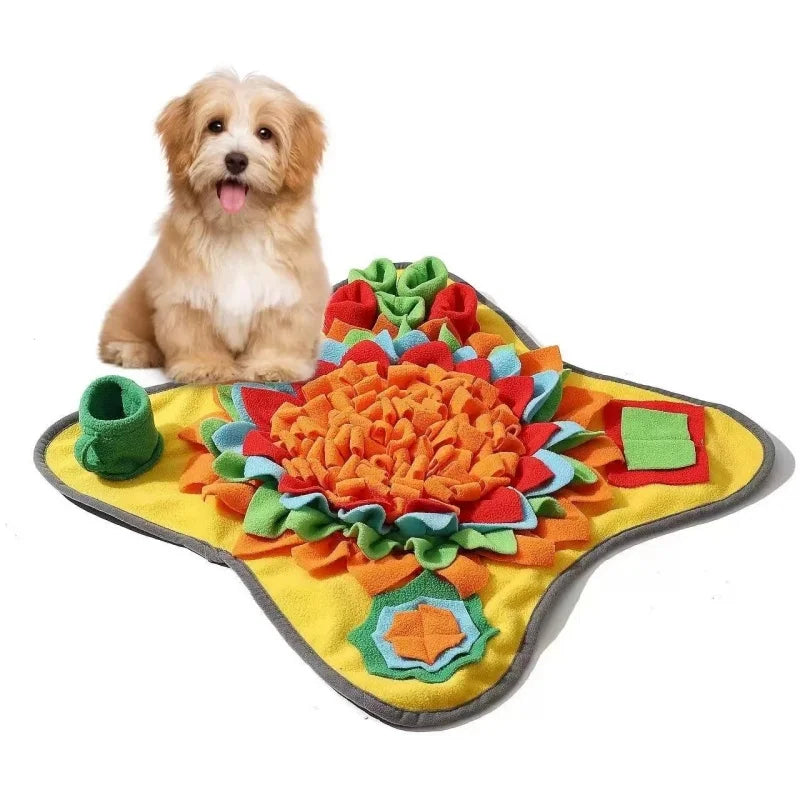 Pet Training Mat Offers Sniffing Stress Relief and Slow Feeding Blanket