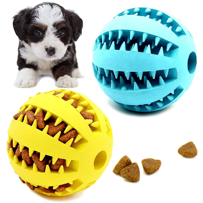 Interactive Dog Chew Ball Toy Durable Rubber Toy for Small Dogs