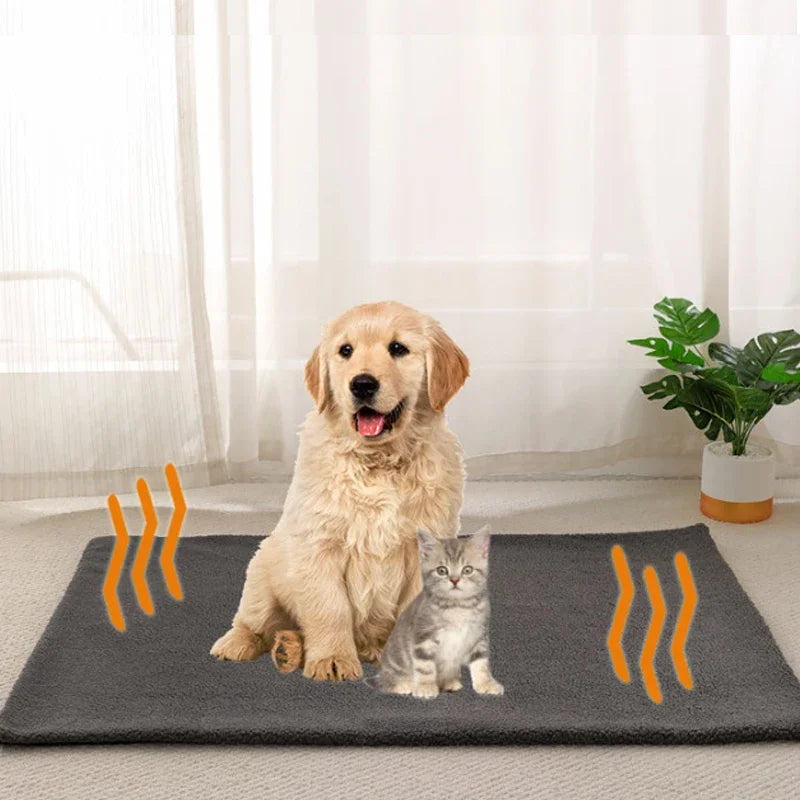 Self Warming Pet Bed Mat Cozy Thermal Sleeping Pad for Pets