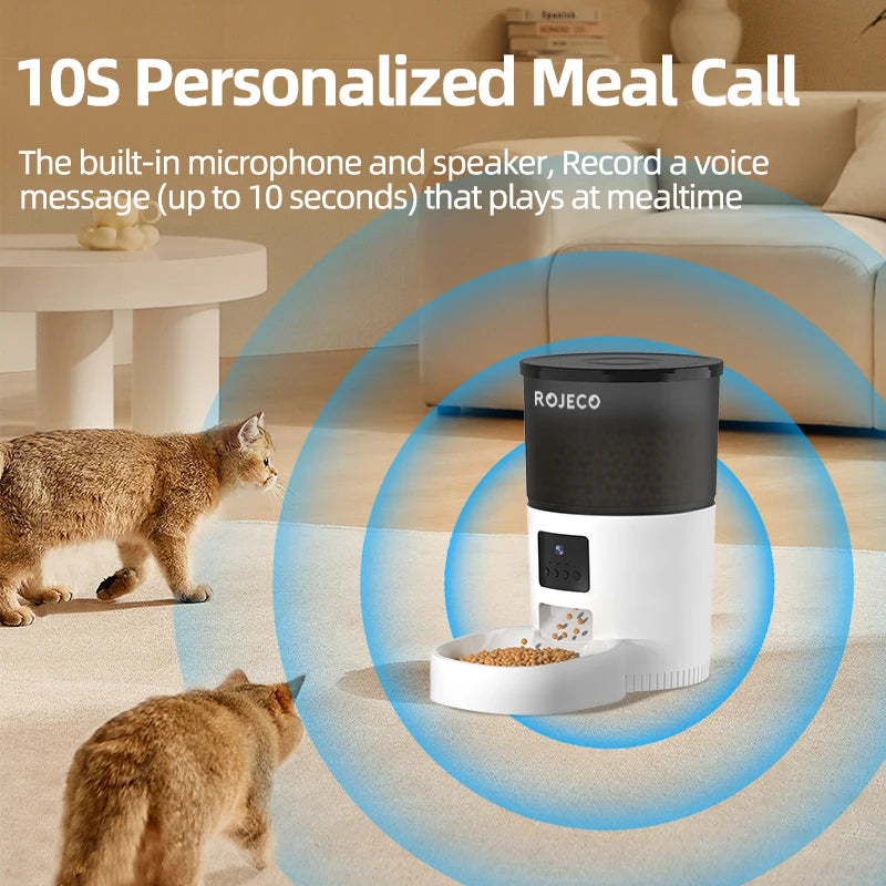 Smart Pet Feeder Remote Camera Voice Recorder Control for Pets