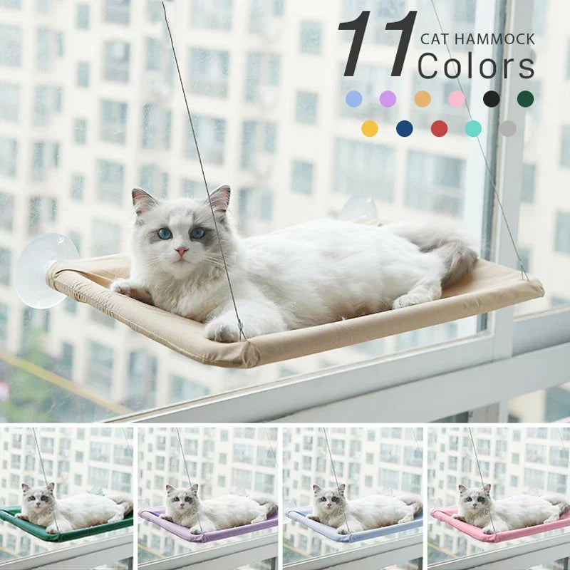 Hanging Cat Hammock - Comfortable Window Watching Bed for Cats