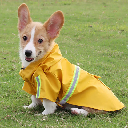 Large Reflective Dog Raincoat Durable & Hooded (FREE BOOTS)