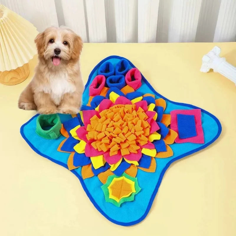 Pet Training Mat Offers Sniffing Stress Relief and Slow Feeding Blanket