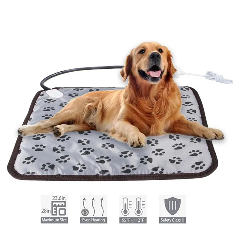 Electric Pet Blanket Provides Heated Nest for Cats and Small Dogs