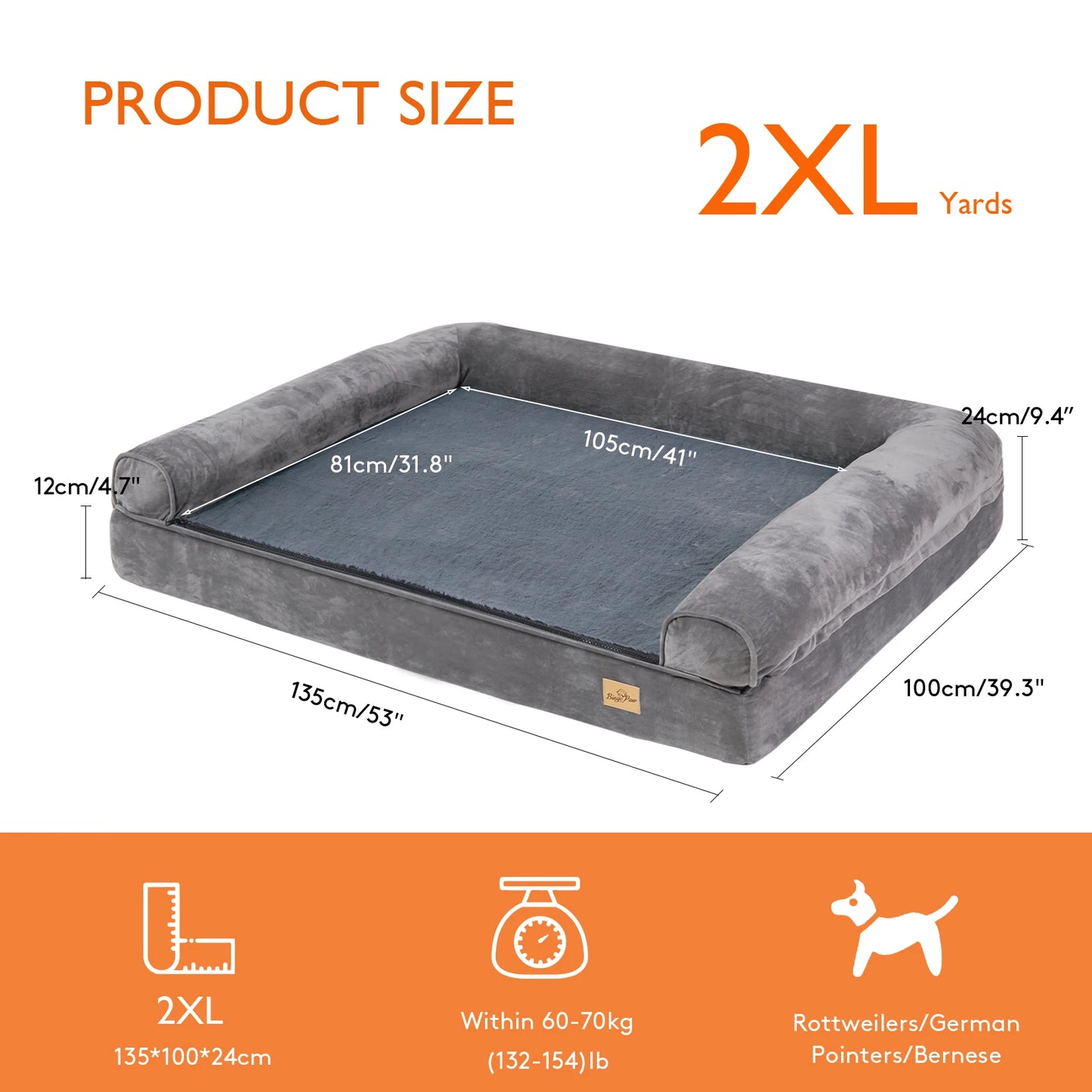 Extra Large Orthopedic Dog Bed Comfortable Washable Mattress