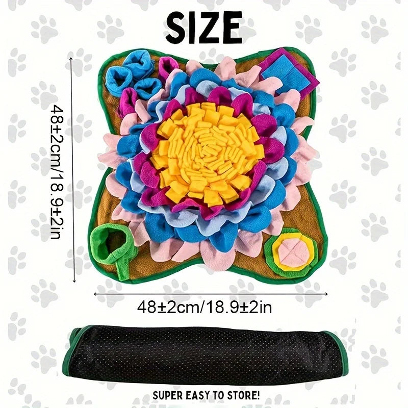 Pet Training Mat Offers Sniffing Stress Relief and Slow Feeding Blanket