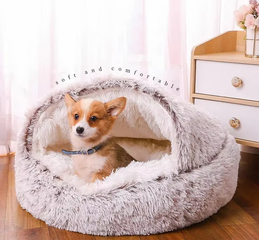 Anti Anxiety Plush Winter Pet Bed Cozy Sleep for Dogs and Cats