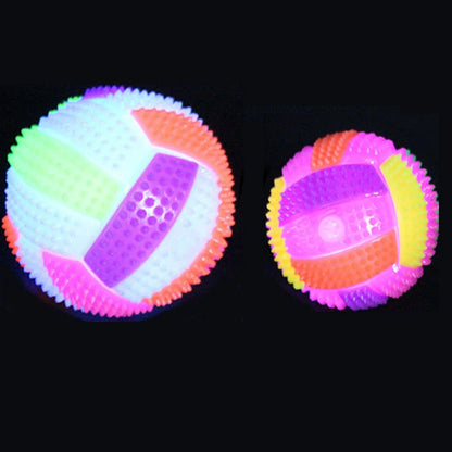 Glow in Dark Squeaky Ball Bounce Activated Fun Toy for Pets