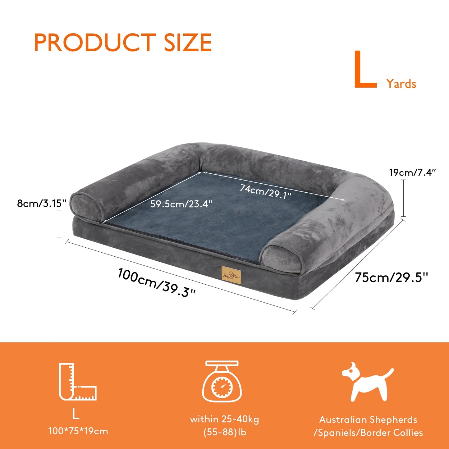 Extra Large Orthopedic Dog Bed Comfortable Washable Mattress