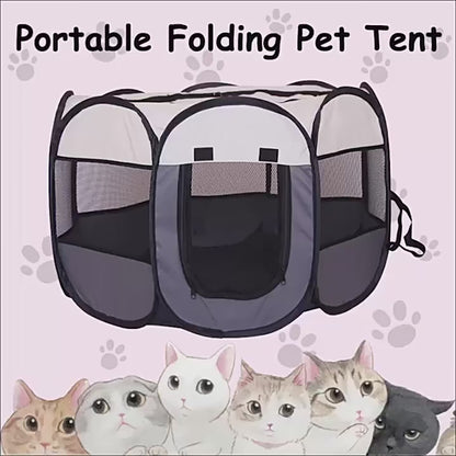 Portable Pet Tent Shelter Offers Cozy Home for Cats and Dogs